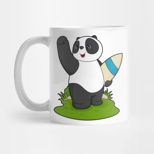 Panda Surfer Surfboard Mug